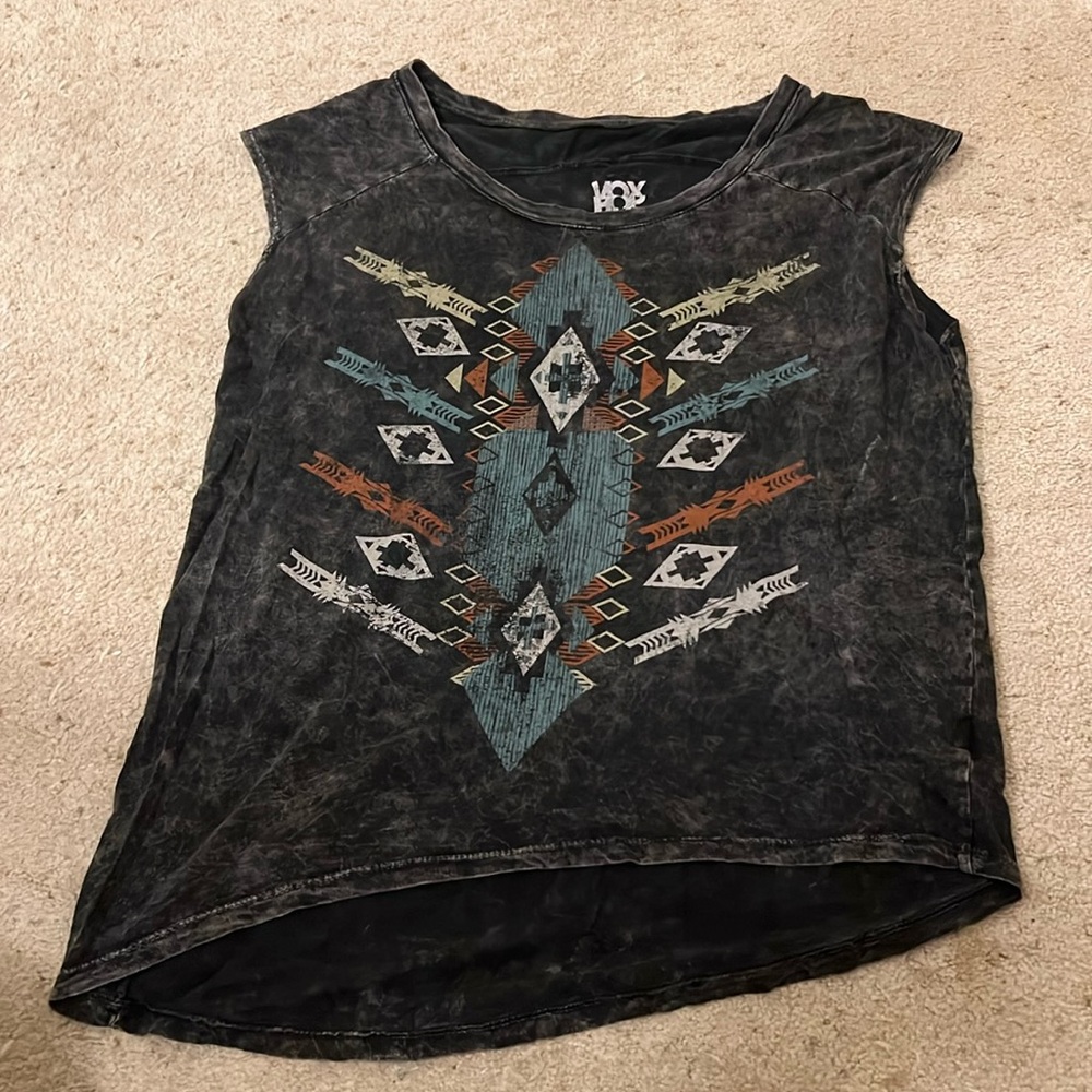 Asymmetrical Aztec top